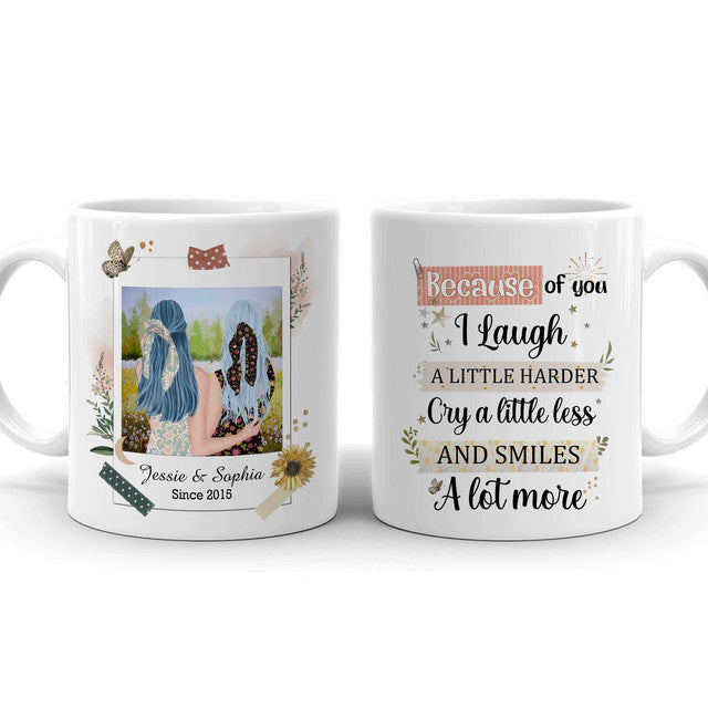 Soul Sister Friend, Friends Forever Because of You Best Friend Coffee Mug