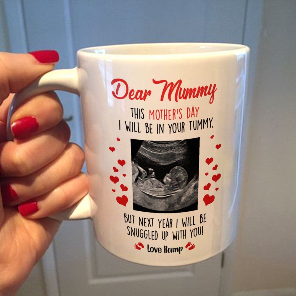 Personalized Gift For Mum To Be Mother's Day Snuggled Mummy Mug