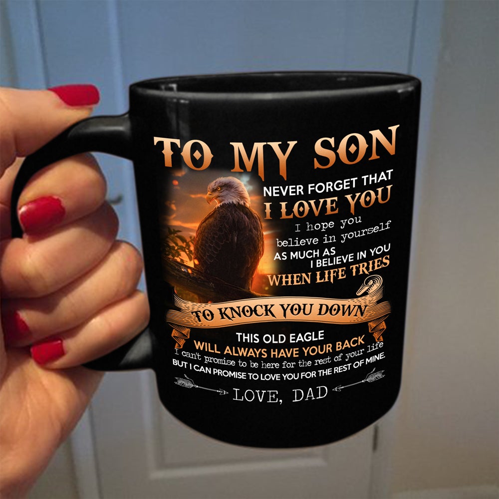 Son From Dad This Old Eagle Will Have Your Back Son Mug