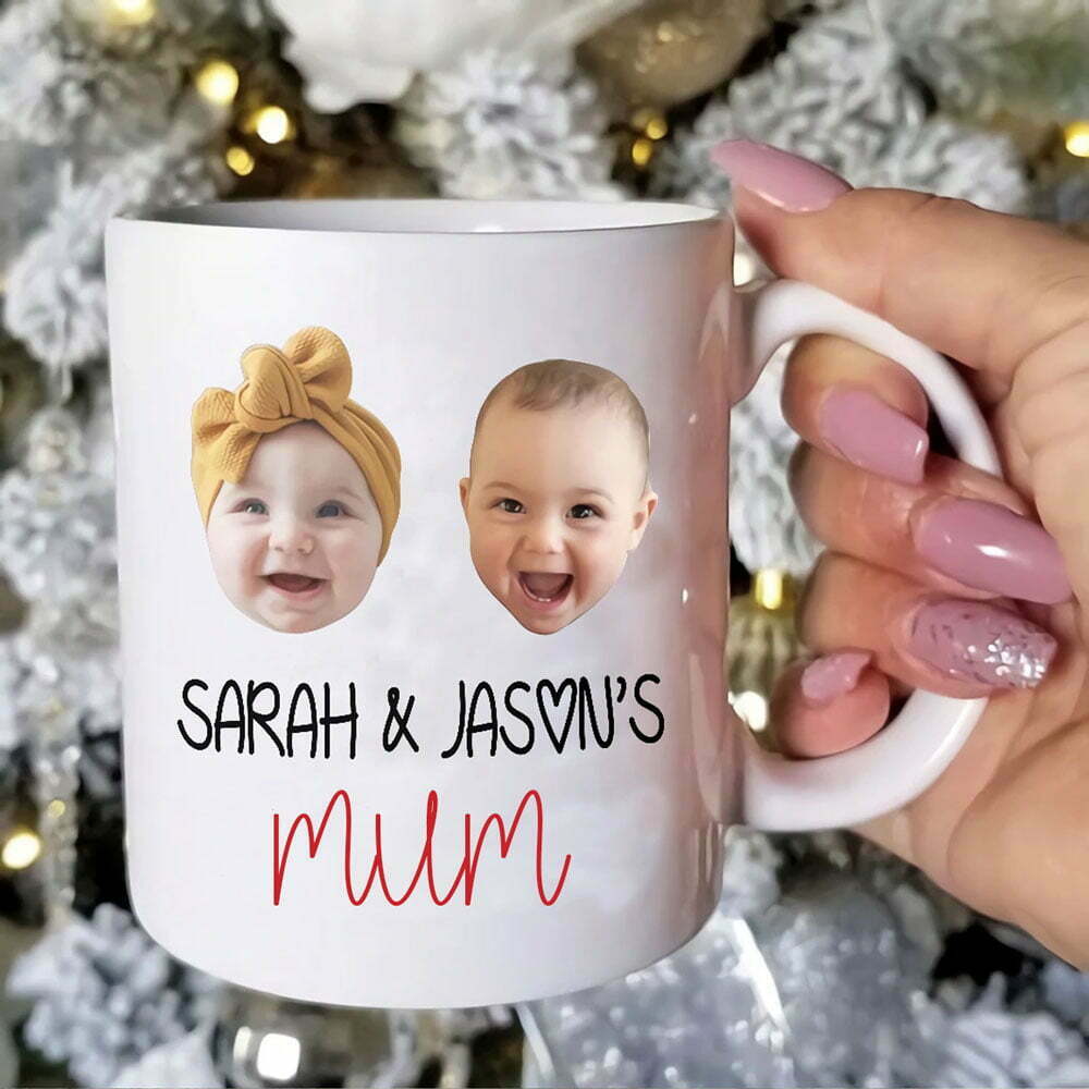 Personalized Gift For Mum Mummy And Baby Face Mug