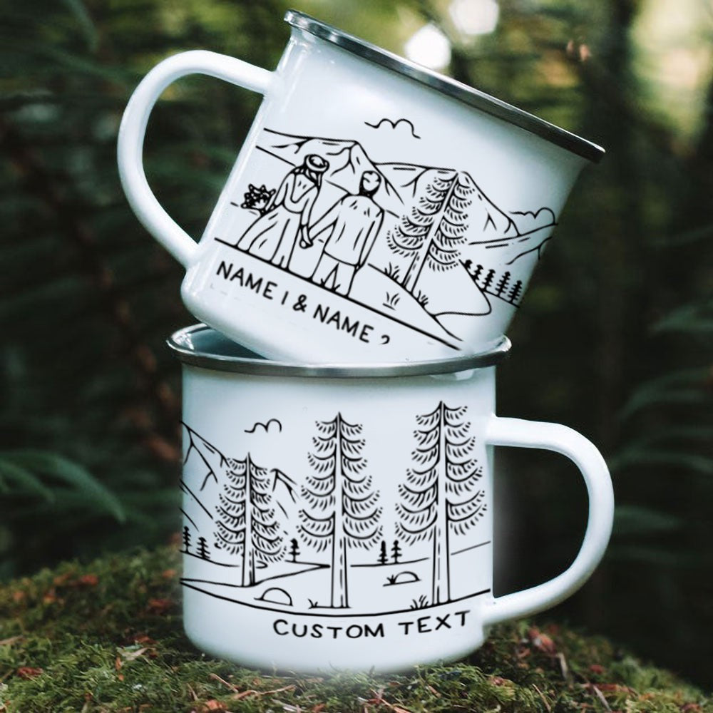 Personalized Couple Wedding Gift Camping Mug