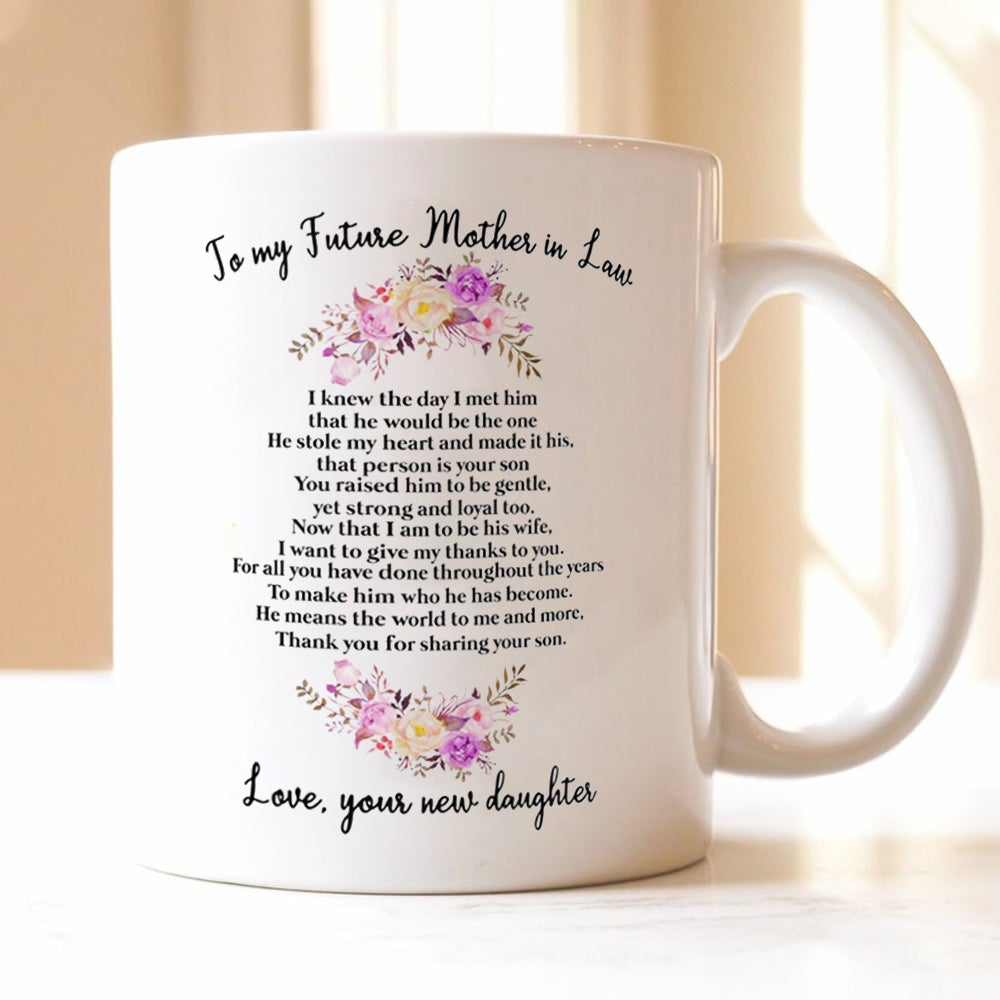 To My Future Mother In Law Thank You Mug Gift For Mother Of The Groom