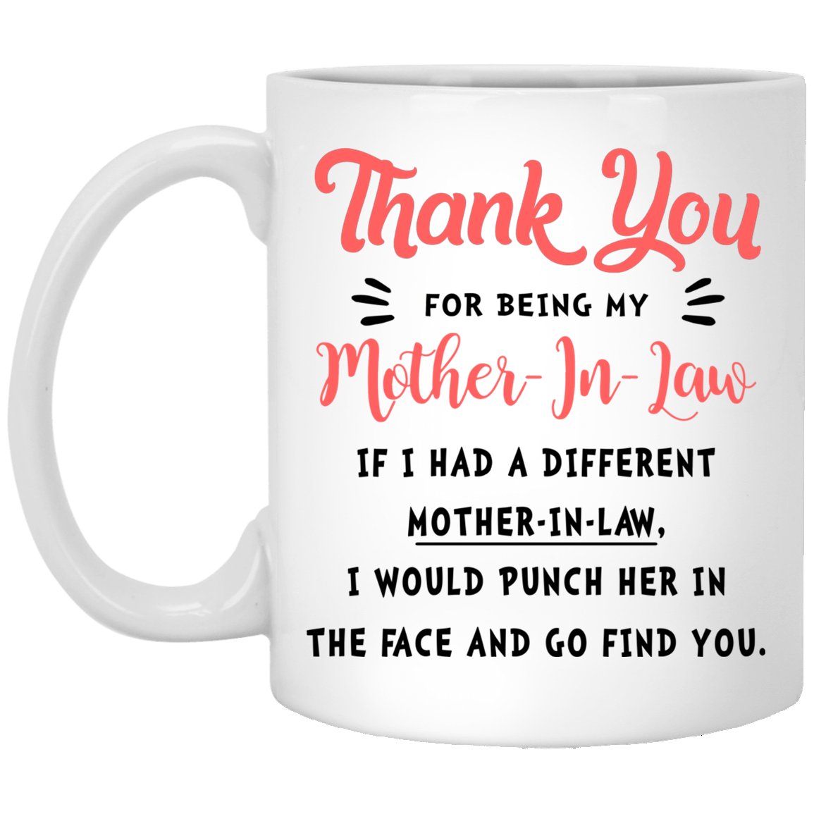 Thank You For Being My Mother In Law Mug Gift For Mother In Law