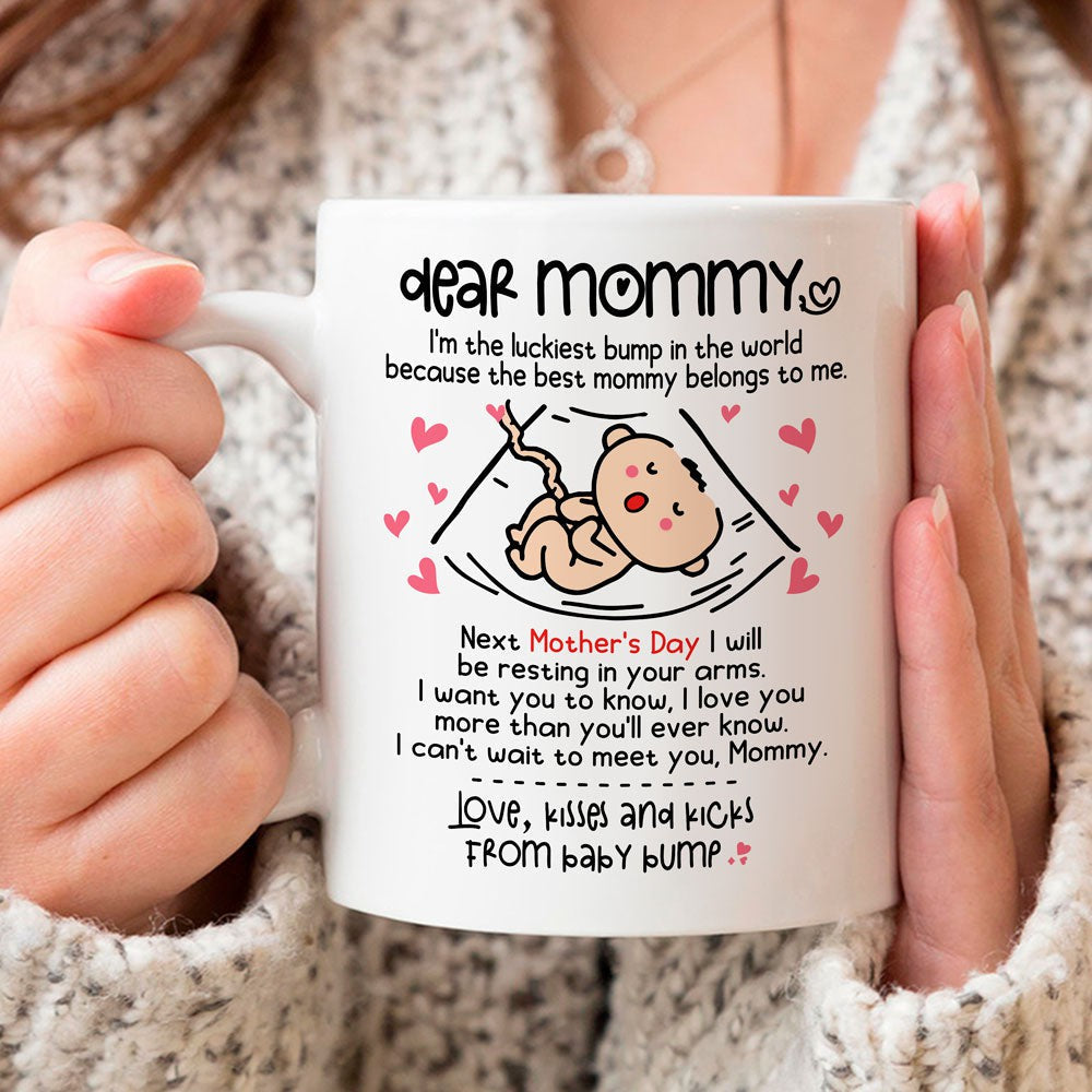 Gift For Mom To Be Mother's Day Happiest Bump In The World Mug