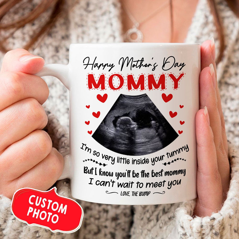 To My Mommy To Be Little In Your Tummy Personalized Mug Mother's Day