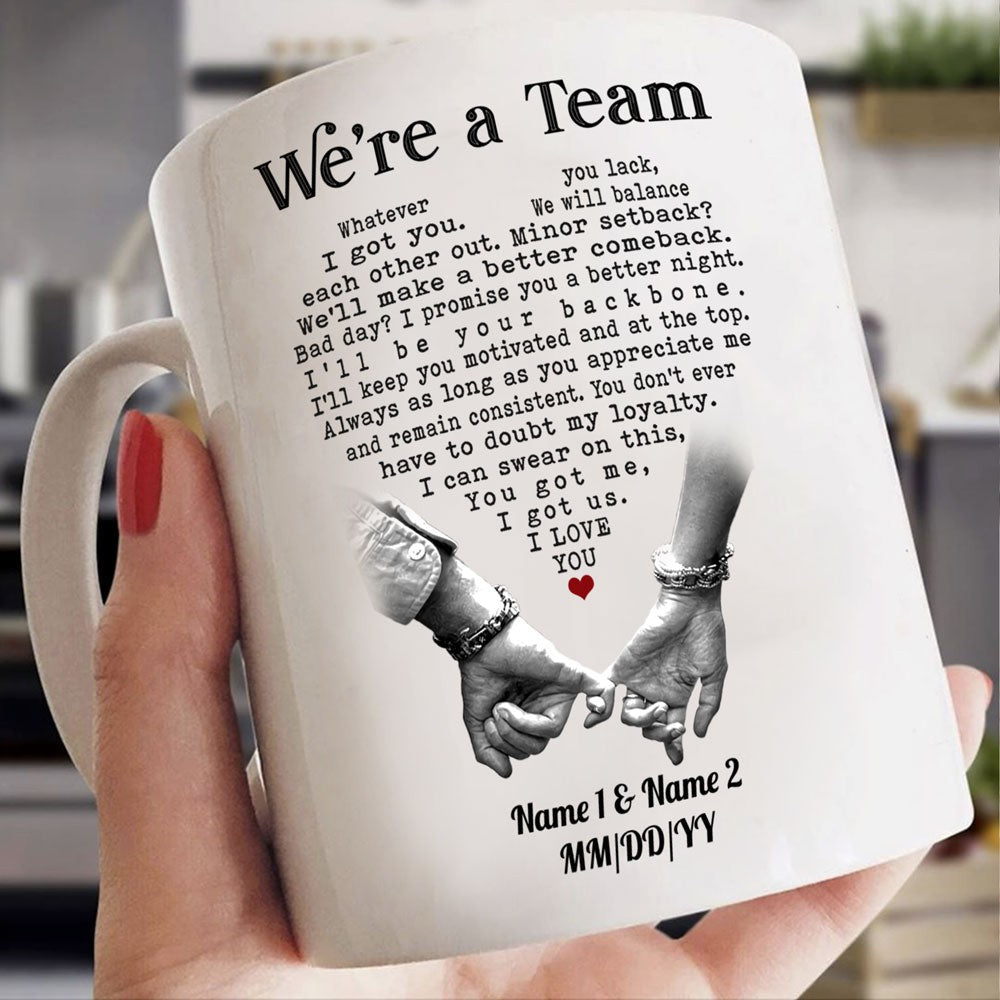 Personalized Pinky Swear We're Team Ceramic Mug Gift For Couple