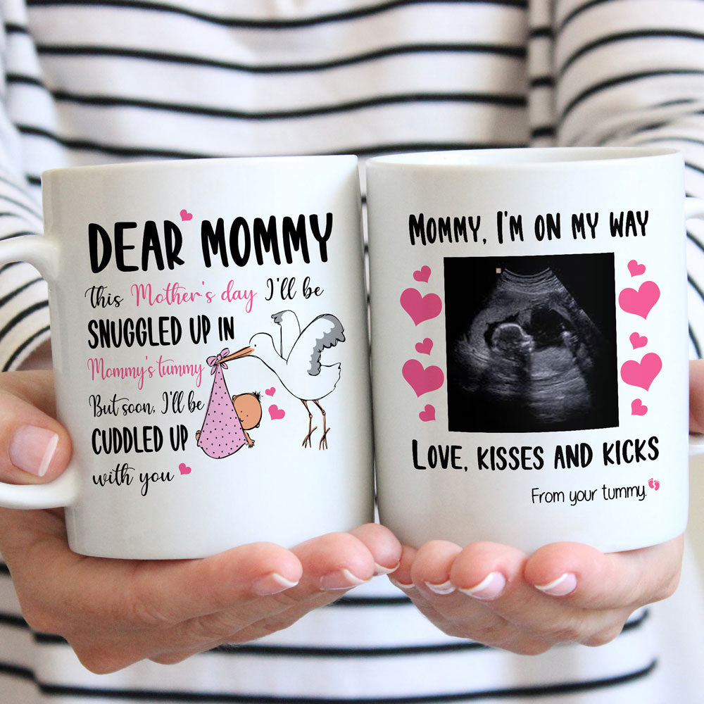 Personalized Mother's Day Mom To Be From The Bump I'm On My Way Mug