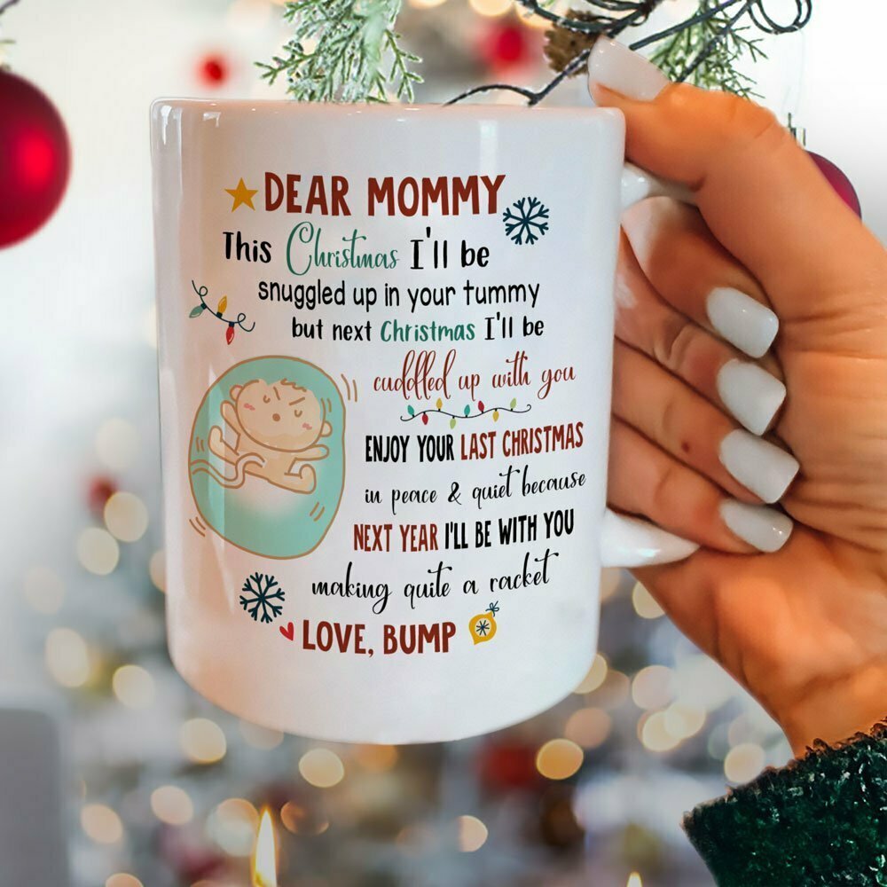 Gift For Mom To Be First Time Mom Christmas From The Bump Mug