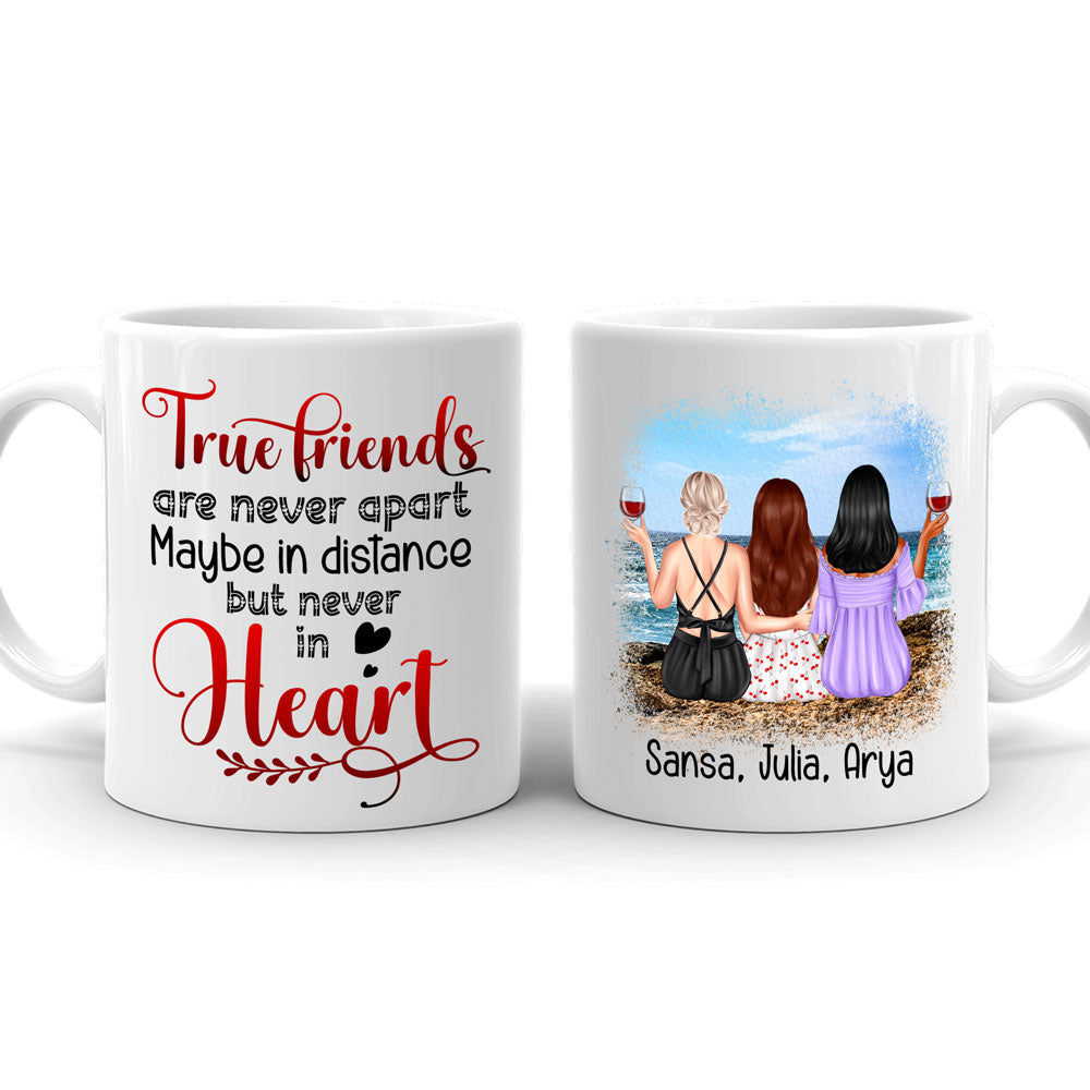 Best Friend True Friend Are Never Apart Personalized Mug