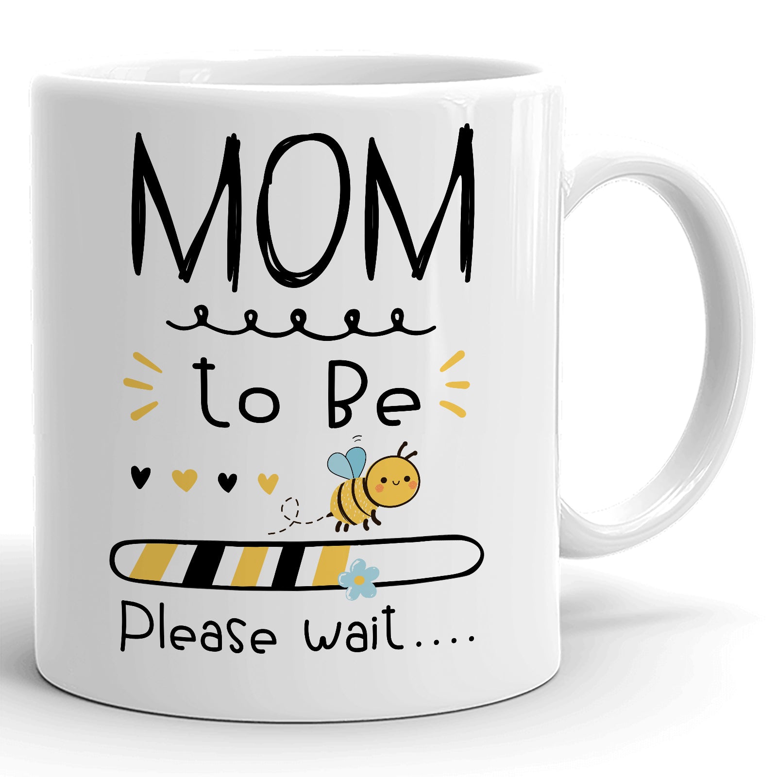 Expecting Mother Mom To Be Loading Bee Cute Funny Personalized Mug