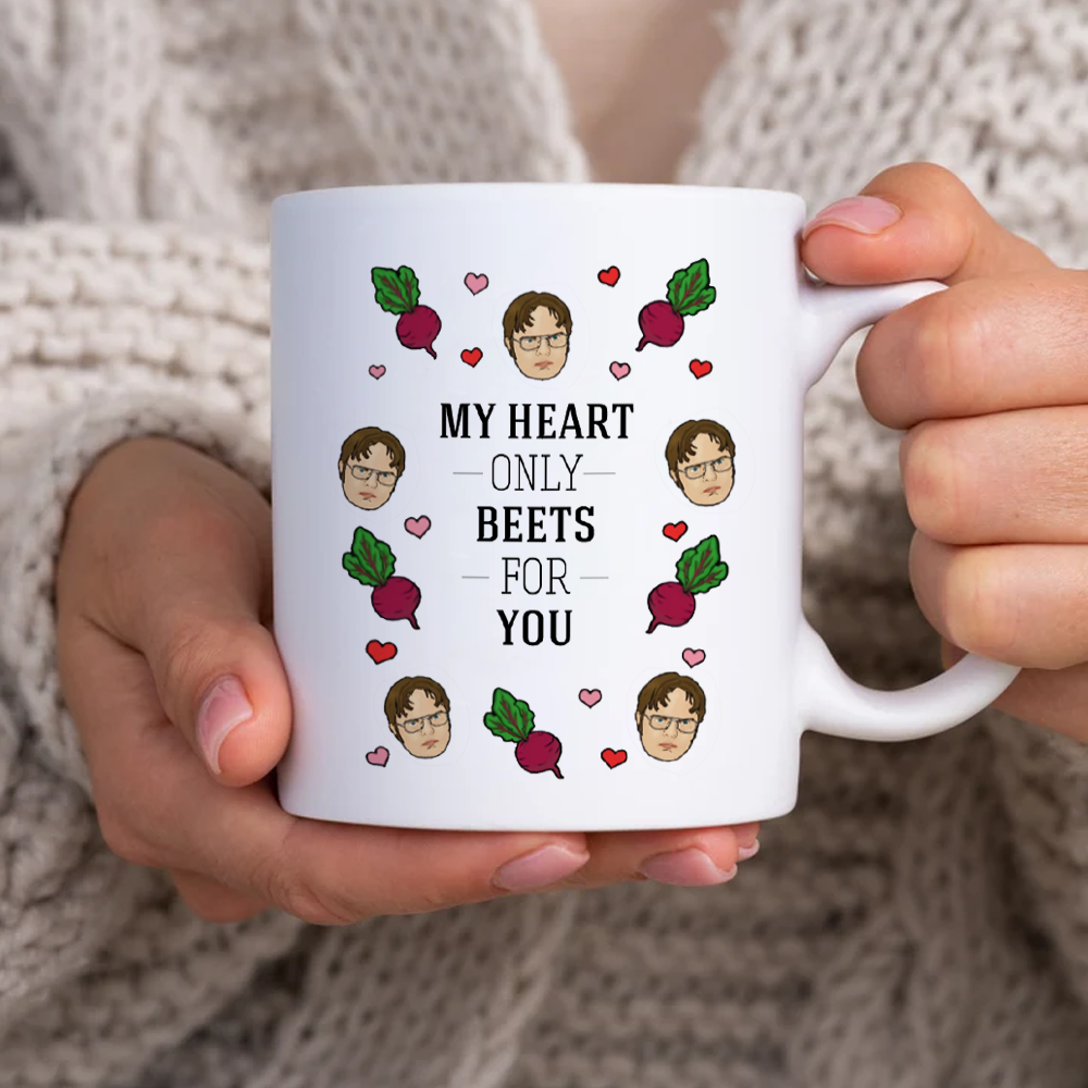 Gift For Her My Heart Only Beets For You Cute Pun Mug