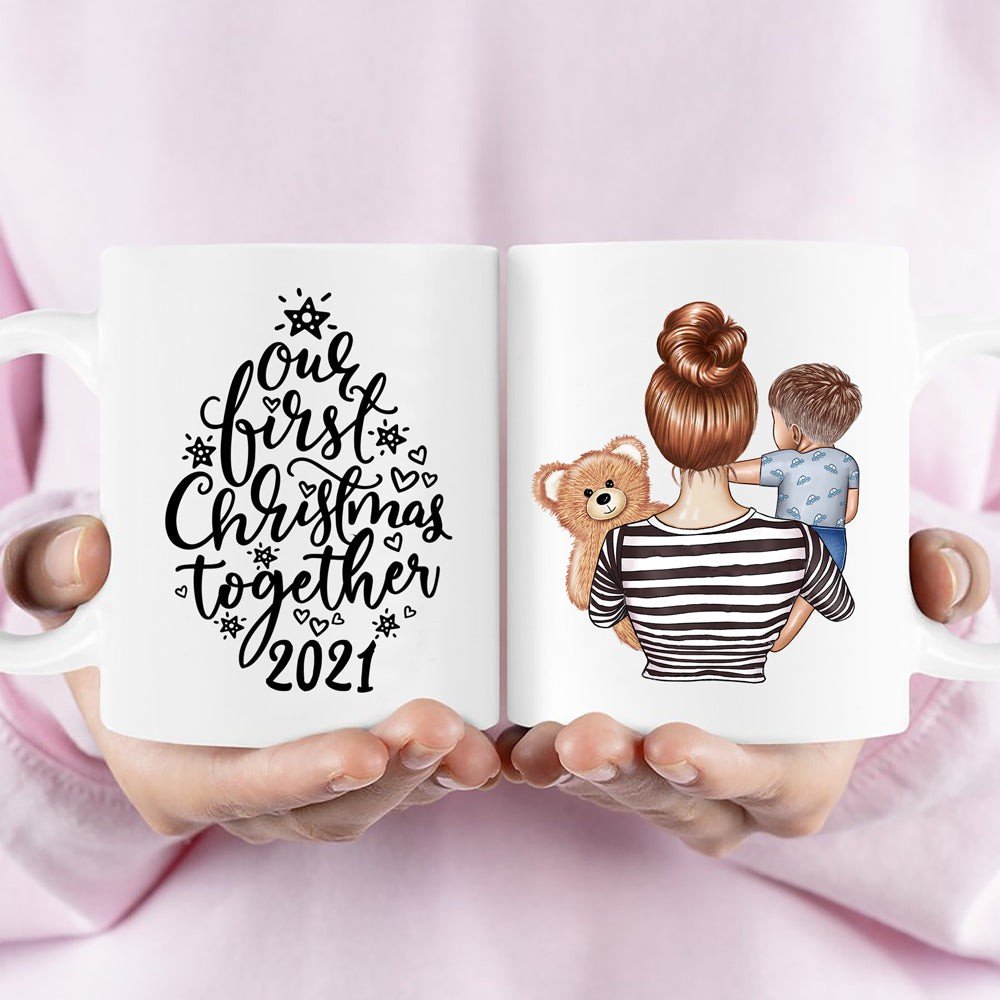 Our First Christmas Together Mugs Personalized Gift For New Mom