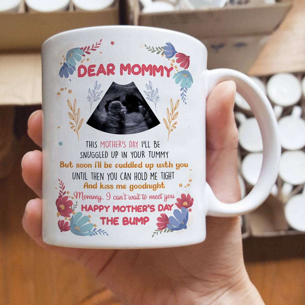 Floral Mommy Happy Mother's Day For Expecting Mom Personalized Mug