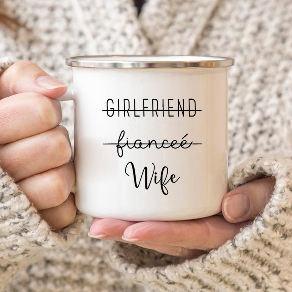 Gift For Wife Fiancee Promoted To Wife Wedding Campfire Mug