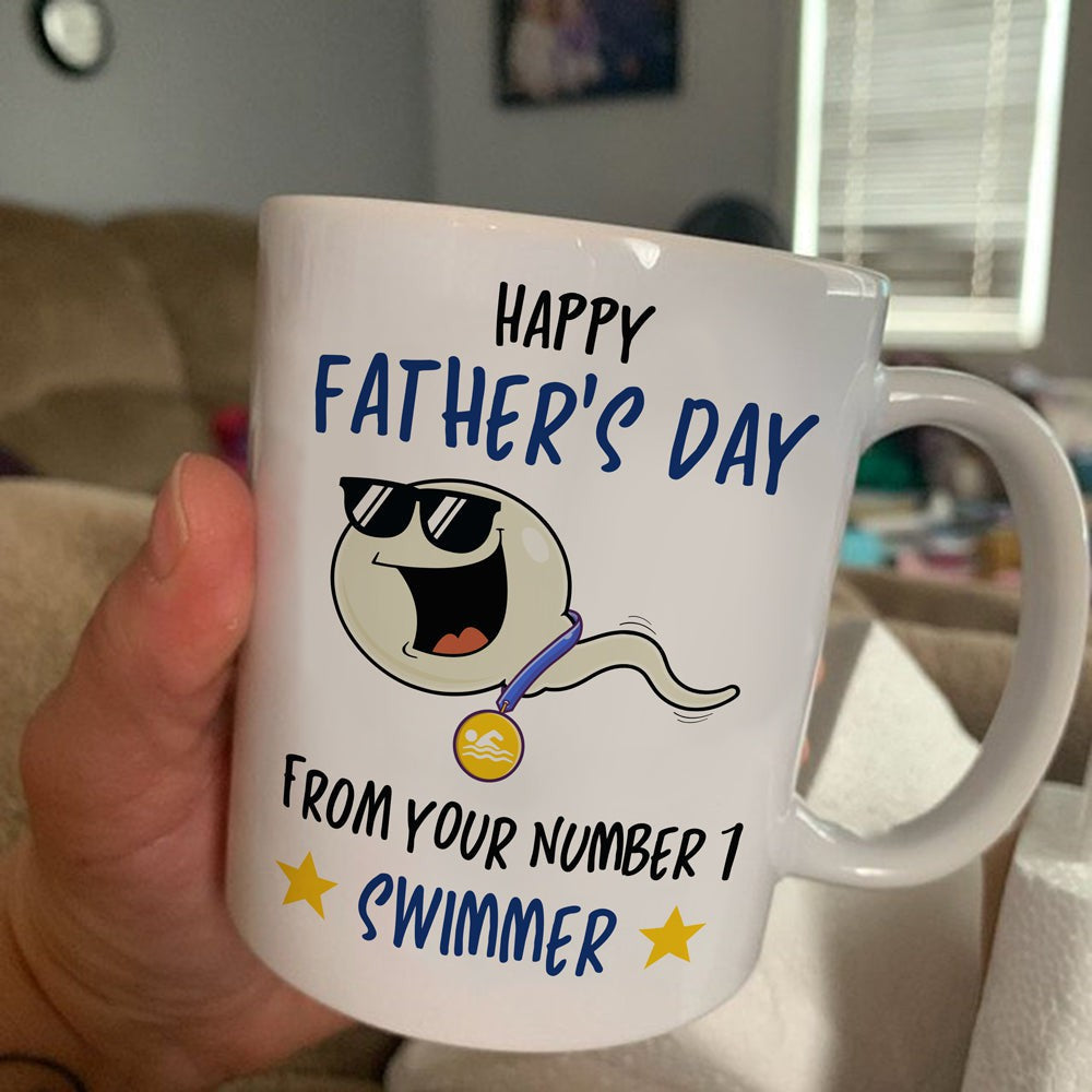 Happy Father's Day From Your Swimming Champion Mug Gift For Dad