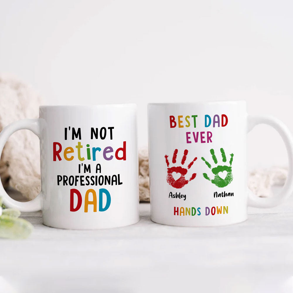 Best Dad Ever Retired Mugs Personalized Gift For Dad