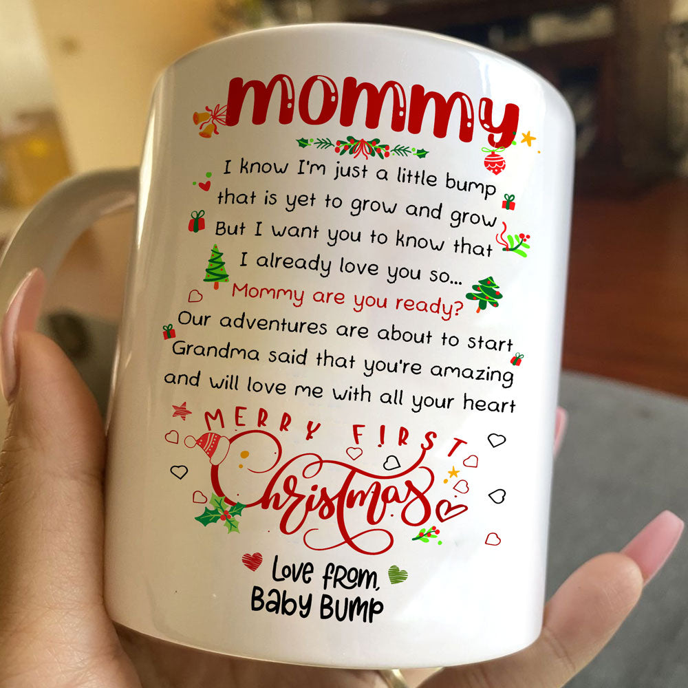 Christmas Gift For Mommy To Be I Already Love You So Babby Bump Mug