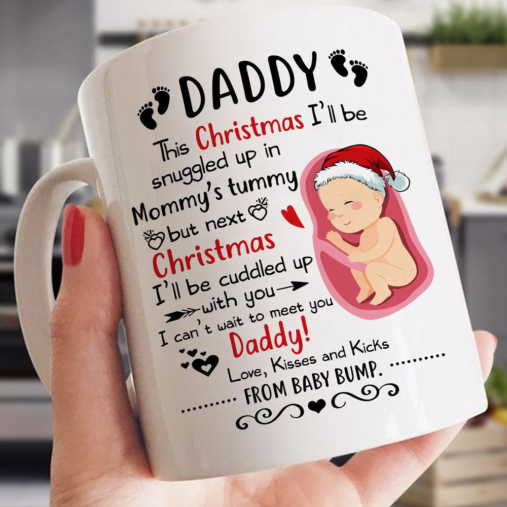 Christmas For Mommy To Be Cuddled With You Ultrasound Sonogram Mug