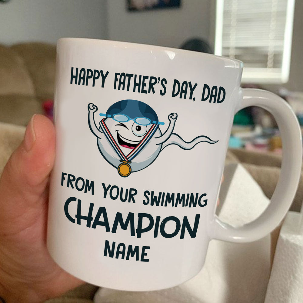 Swimming Champion Funny Mug Father's Day Gift For Dad