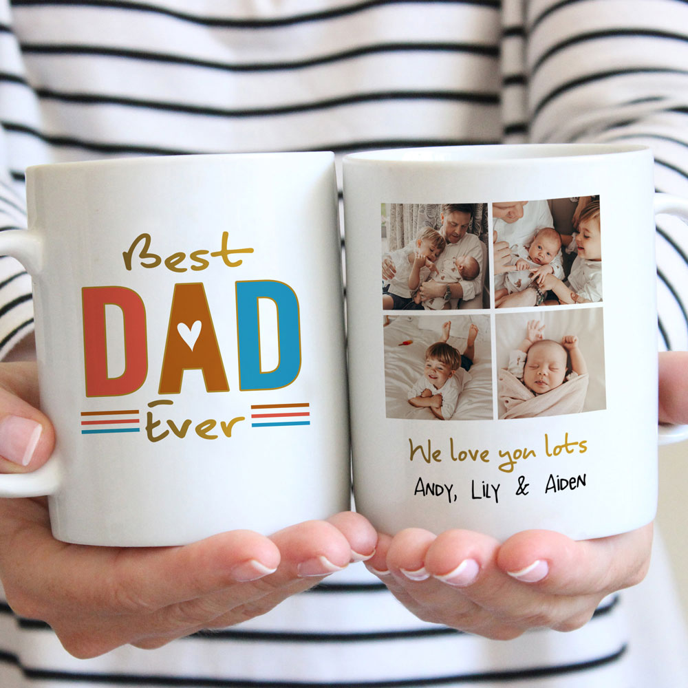 Dad Best Dad Ever Custom Photo Meaningful Personalized Mug