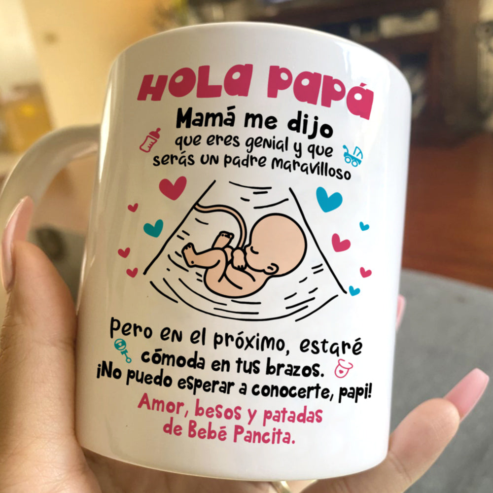 Spanish Gift For Dad To Be Father's Day Hola Pap� Mug