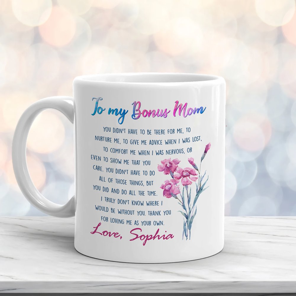 Personalized Gift For Stepmother To My Step Mom Thank You Mug