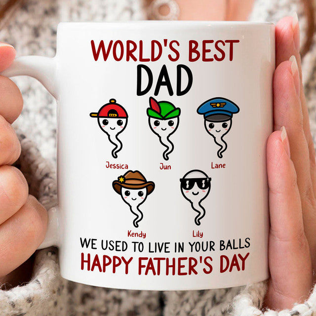 World's Best Dad We Used To Sperm Mug Personalized Father's Day Gift For Father