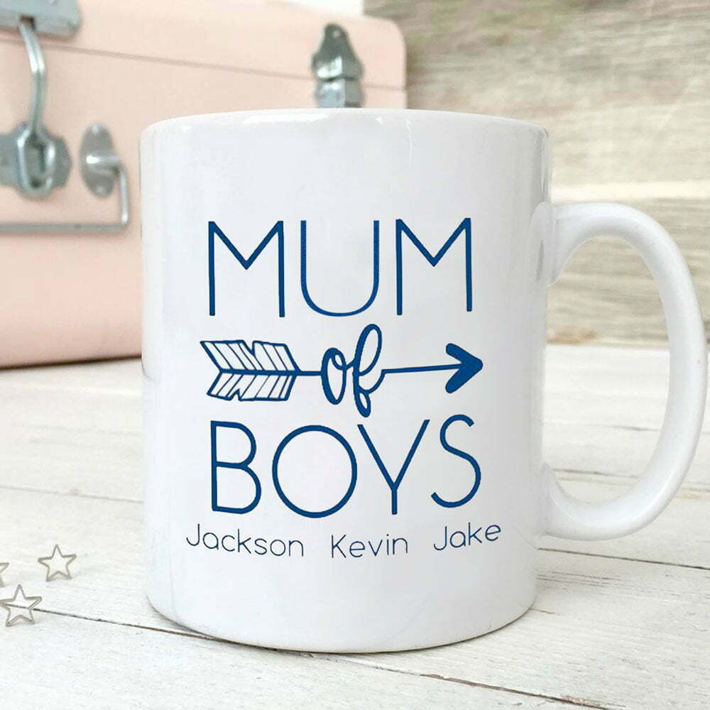 Personalized Gift For Mum Mum Of Boys Mug