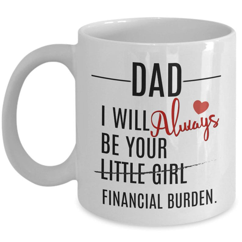 Always Be Your Financial Burden Mugs Gift For Dad From Daughter