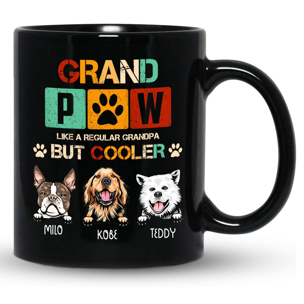 Dog Grandpa Grandfather Grand Paw Screw Funny Personalized Mug Gift