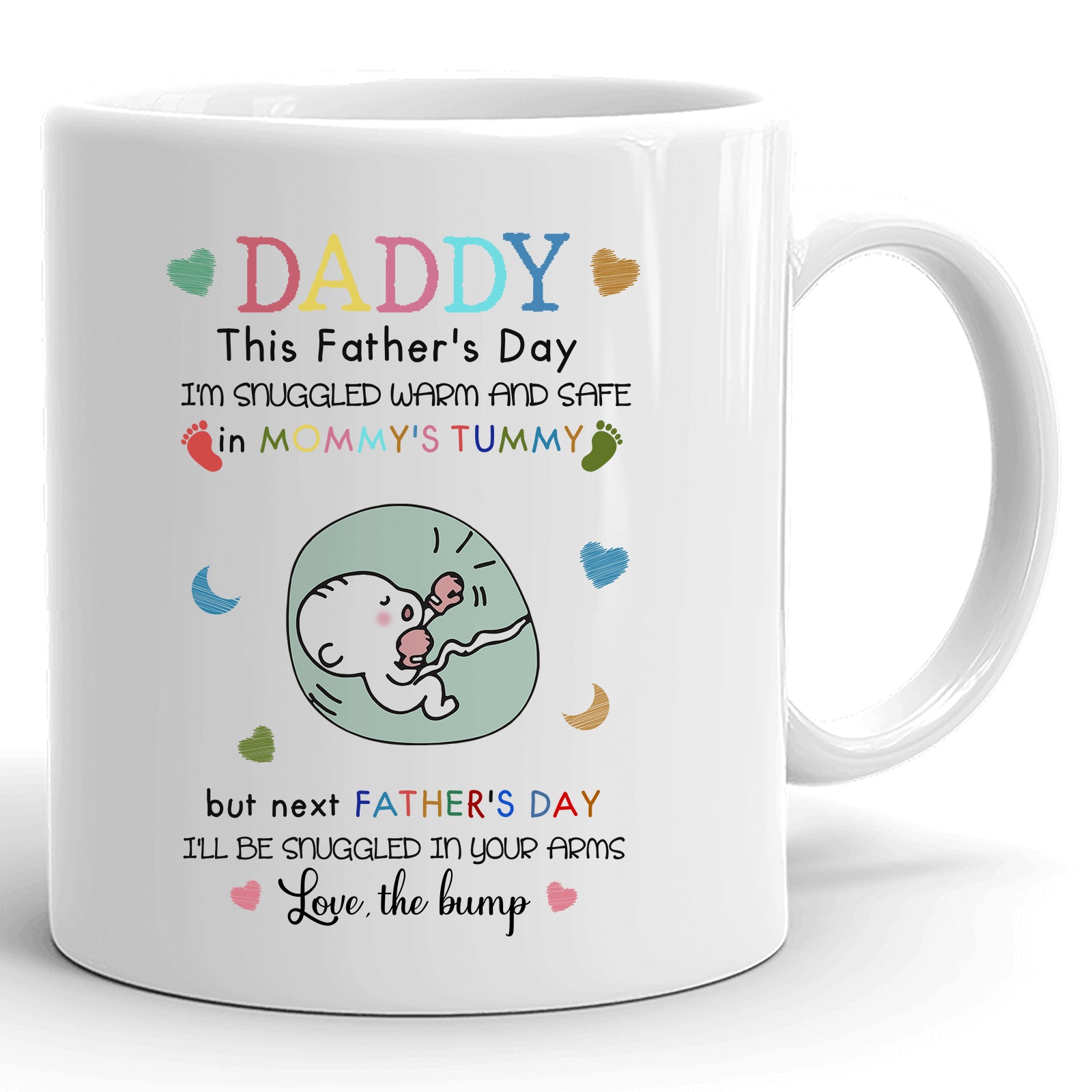 I�M Snuggled Warm Father�S Day Mugs Personalized Gift For Expecting Dad