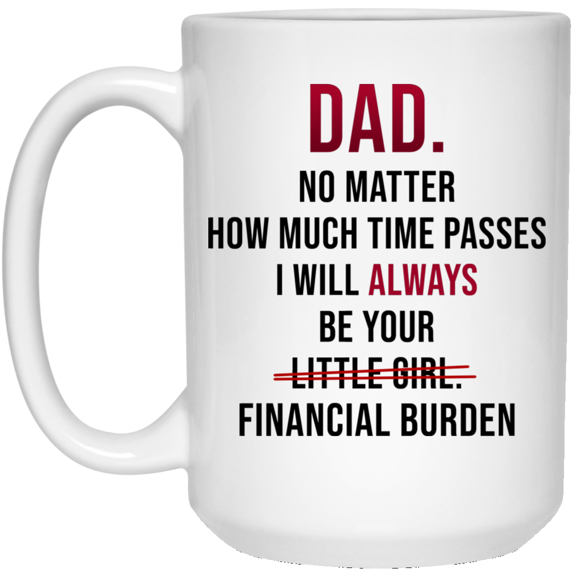 Always Be Your Financial Burden Mugs Gift For Dad From Daughter