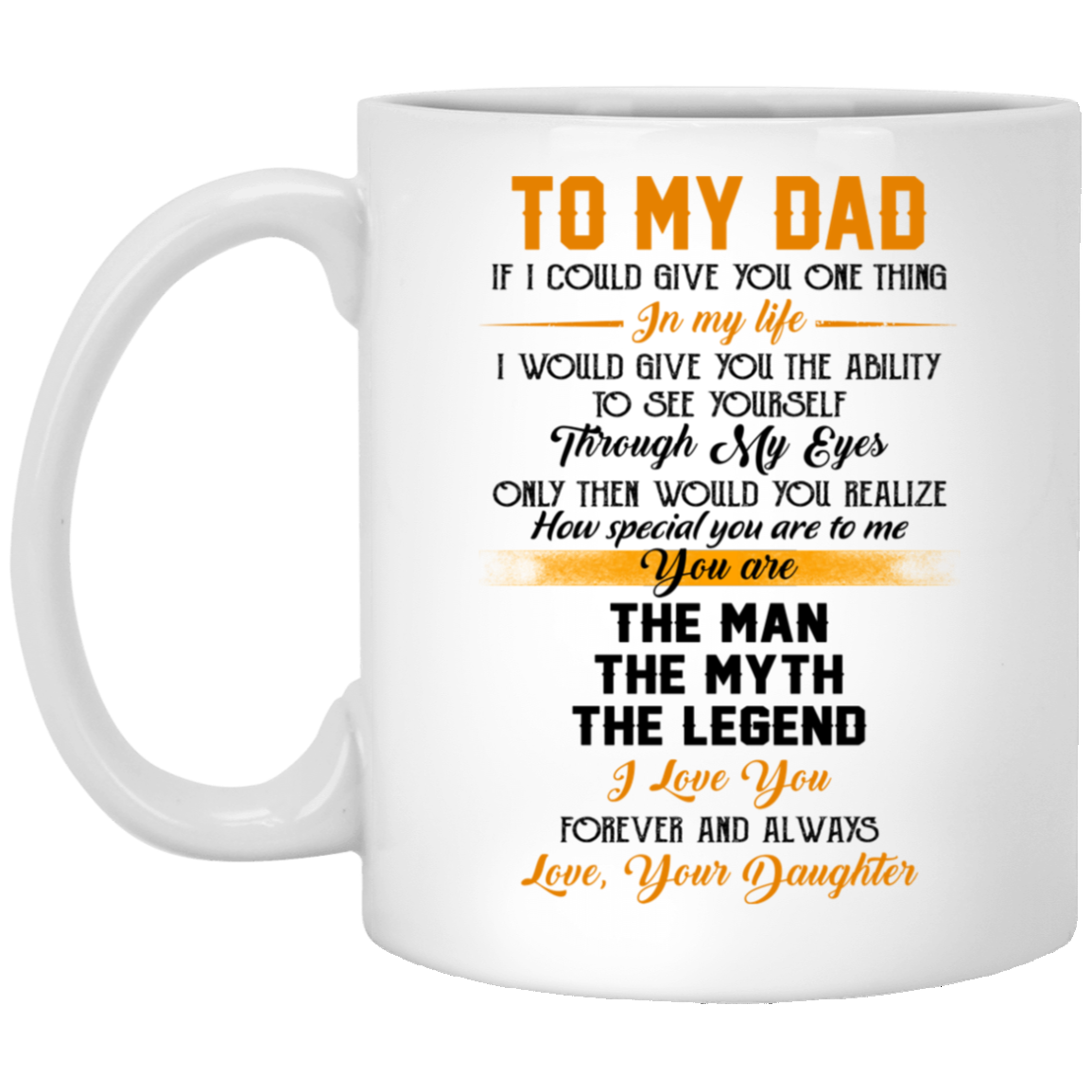 To My Dad Mug Gift For Dad From Daughter