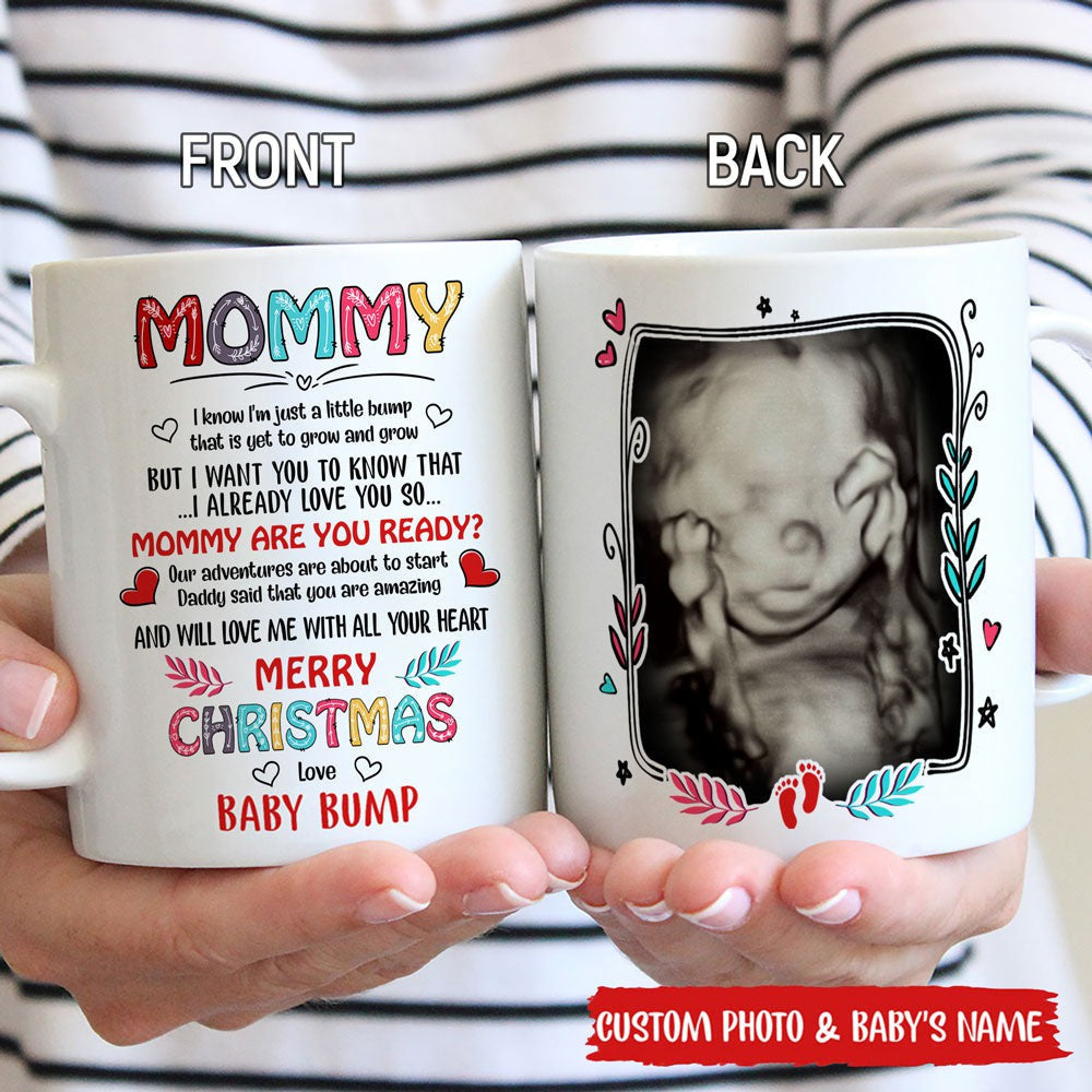 Expecting Mom Are You Ready Ultrasound Christmas Personalized Mug