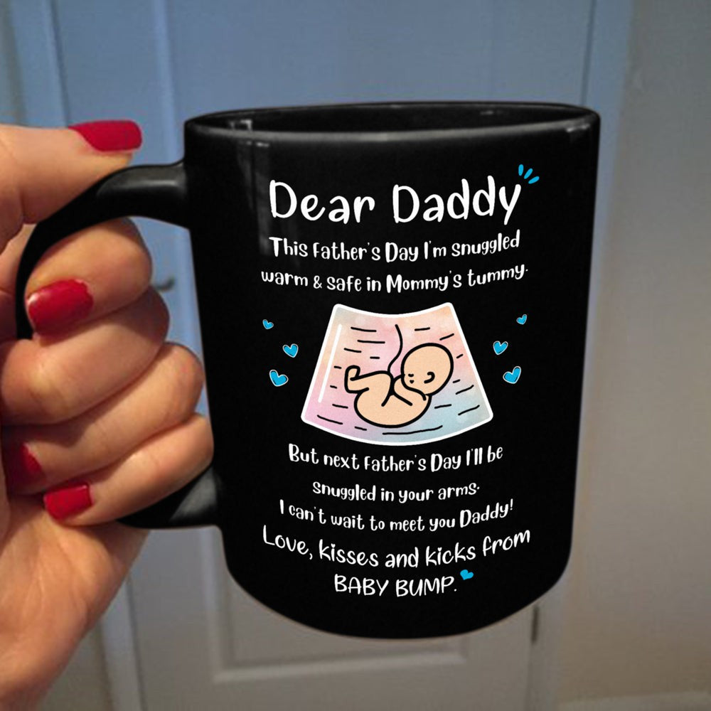 Gift For Dad To Be Father's Day Love From Baby Bump Mug