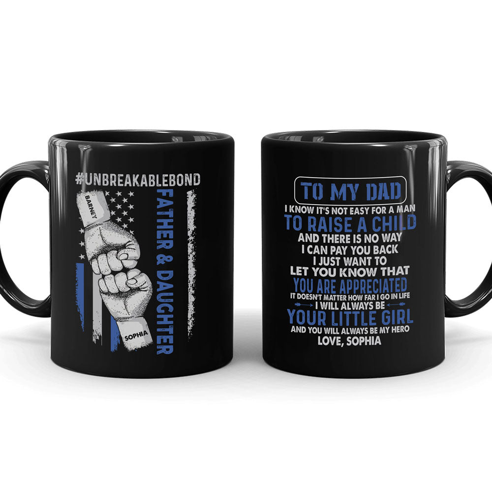 My Hero Meaningful Mugs Personalized Gift For Dad From Daughter