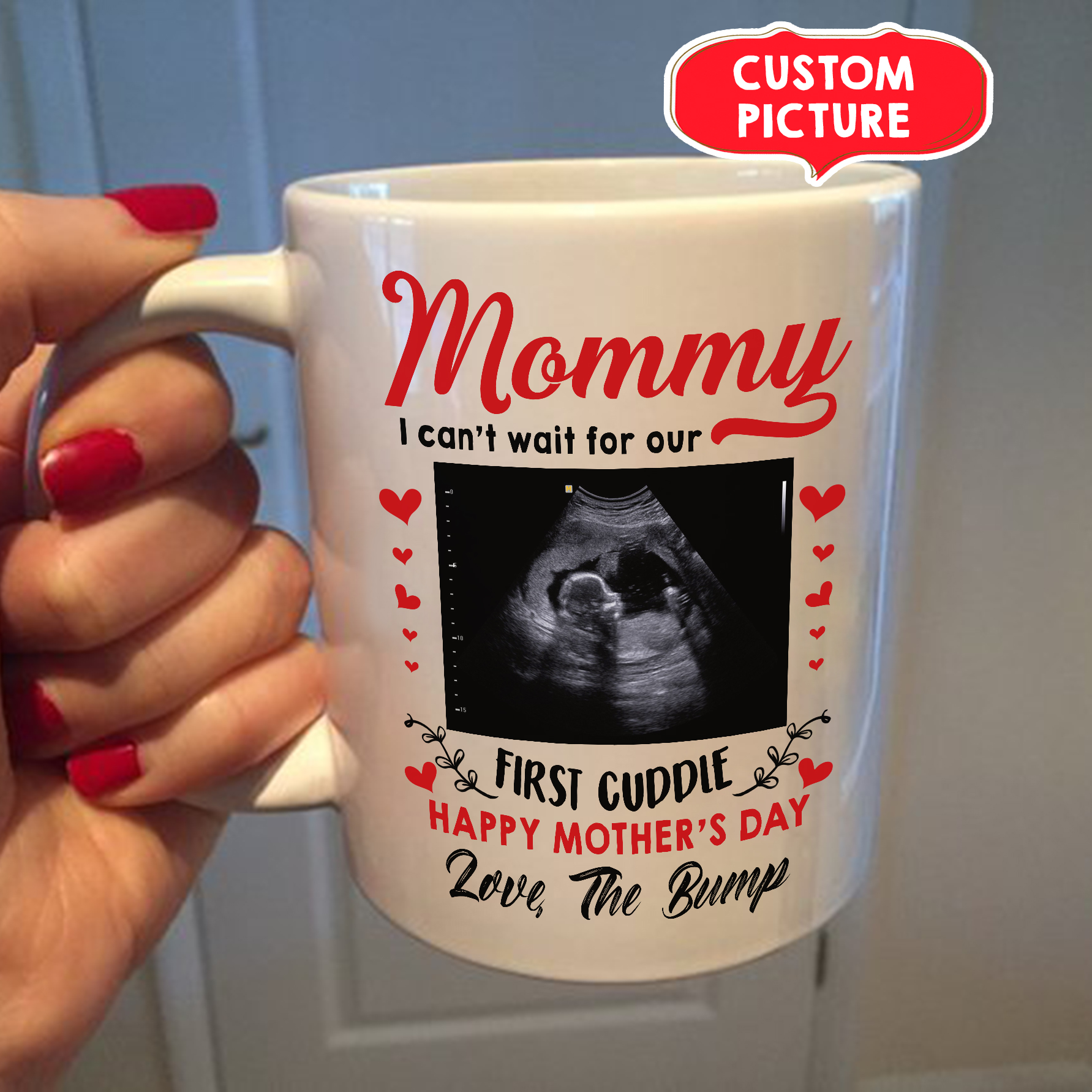 Personalized Gift For Expecting Mom First Cuddle Mother's Day Mug