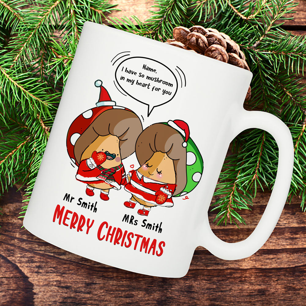 Personalized Gift For Wife Mushroom Funny Christmas Mug