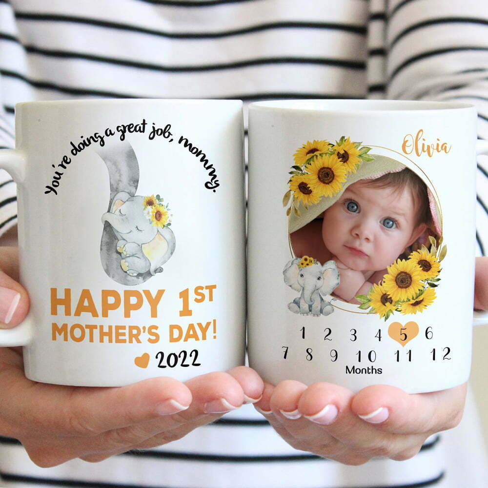 You're Doing A Great Job 1st Mother's Day Mugs Personalized Gift For New Mom