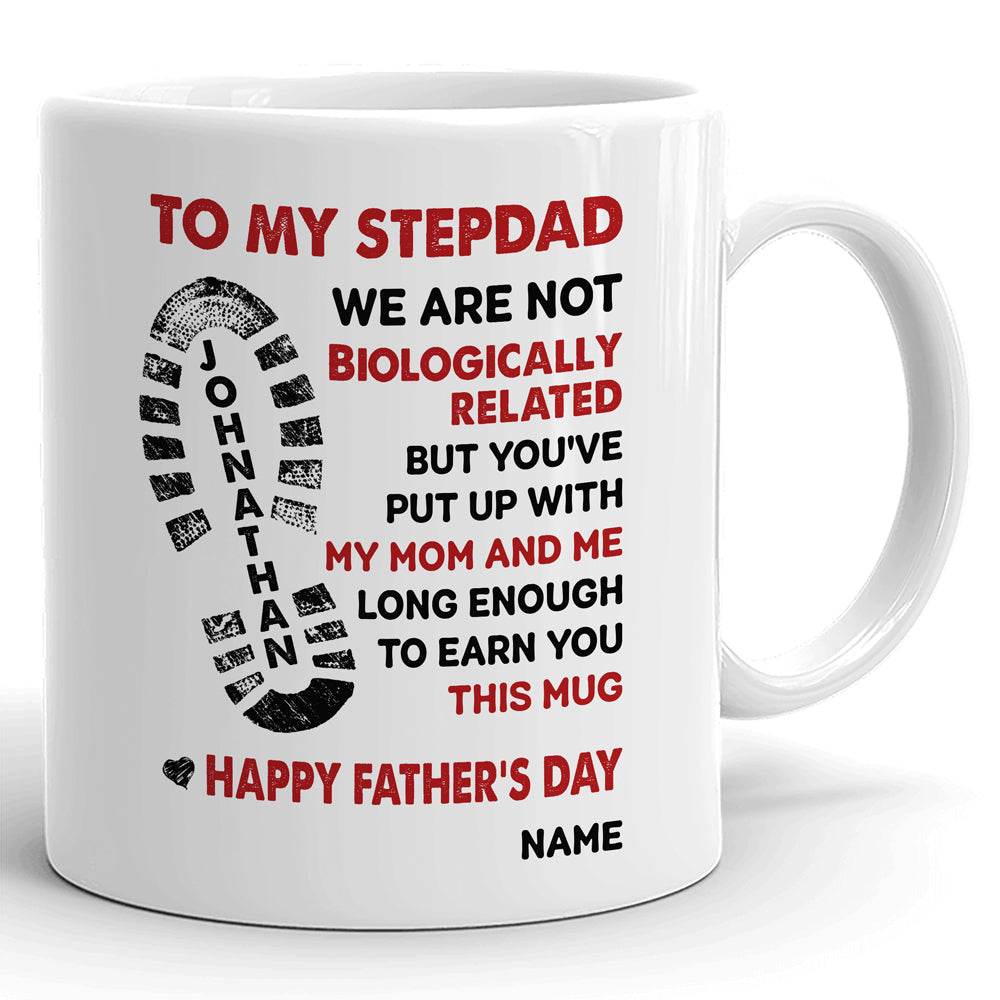 Stepdad You've Put Up With Me And Mom Funny Personalized Mug