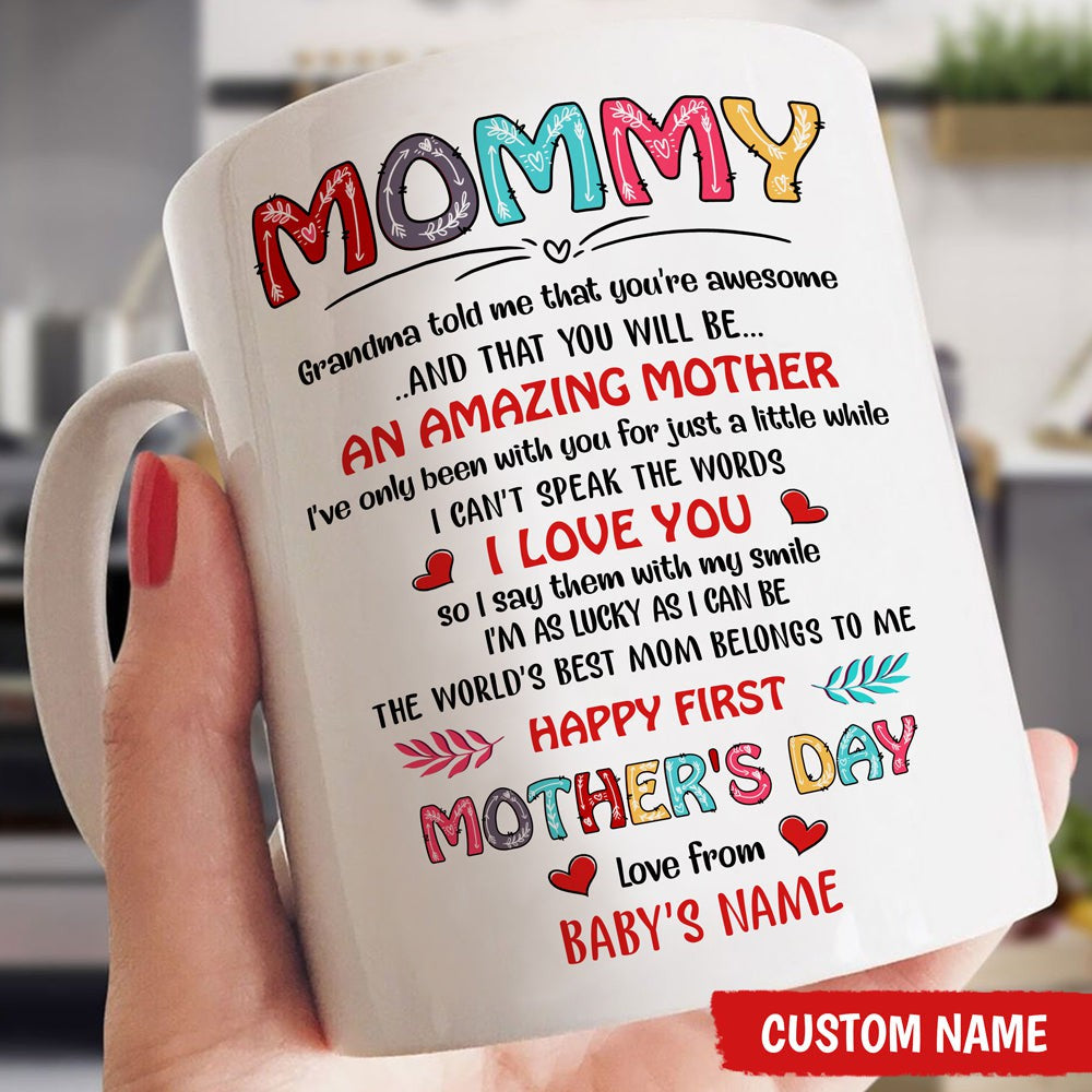 Mother's Day For New Mom Grandma Said Mommy Awesome Personalized Mug