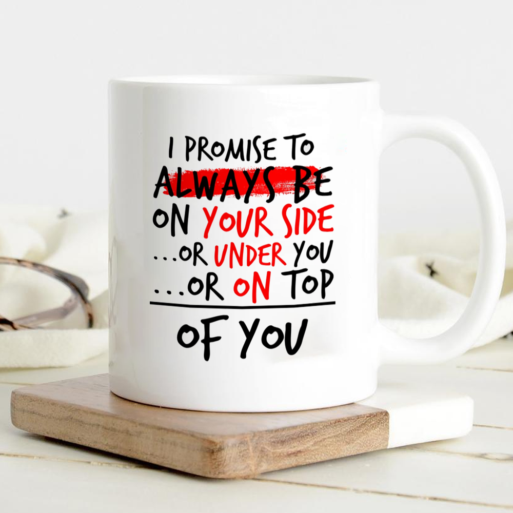 I Promise To Always Be On Your Side Gift For Wife Husband Funny Mug