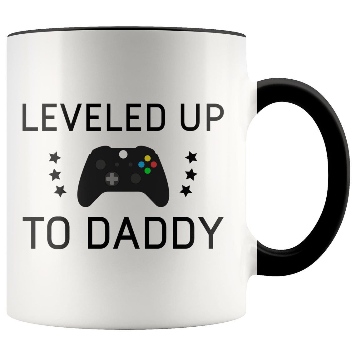 Leveled Up To Daddy Mugs Gift For New Dad