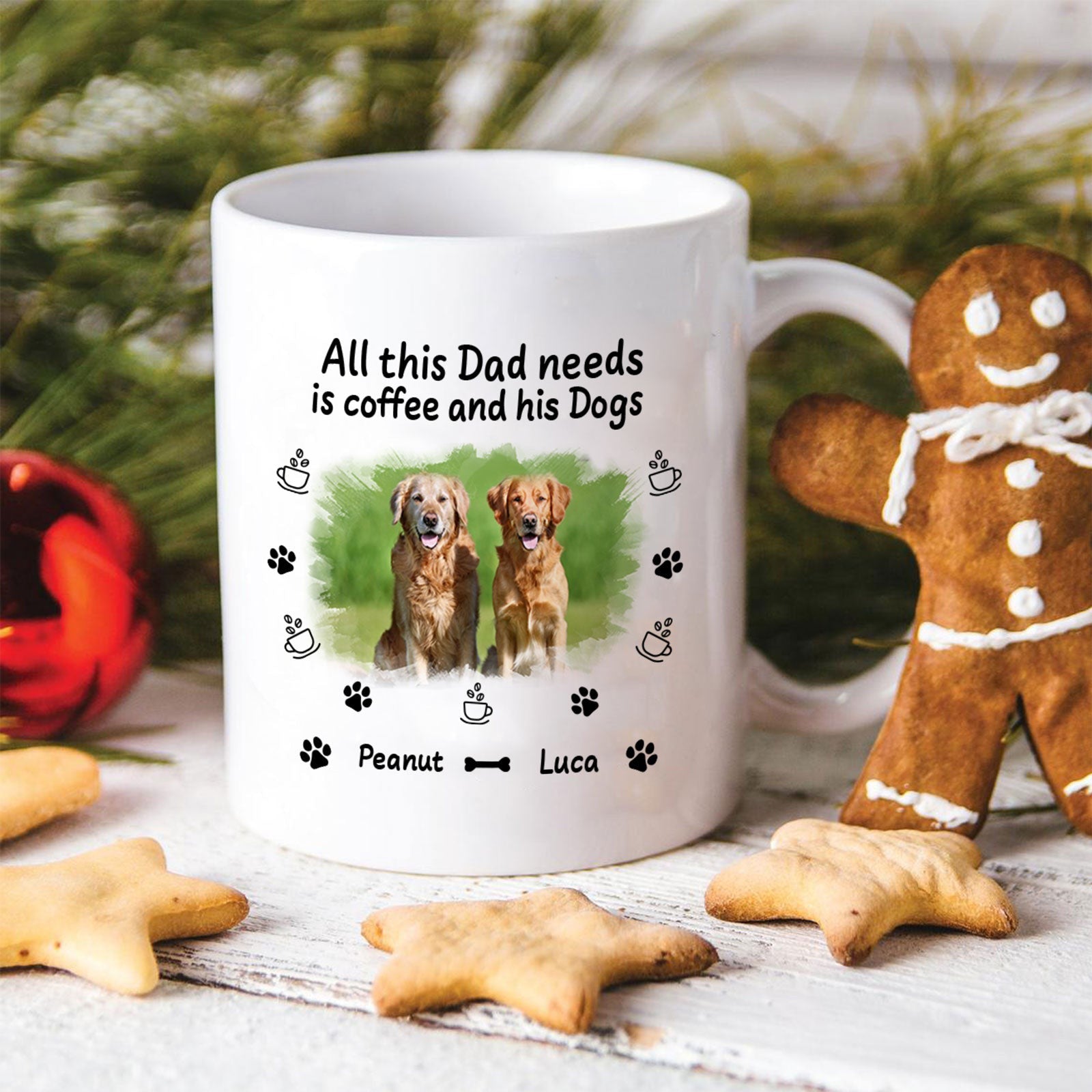 Christmas Birthday For Doglover All This Mom Needs Personalized Mug