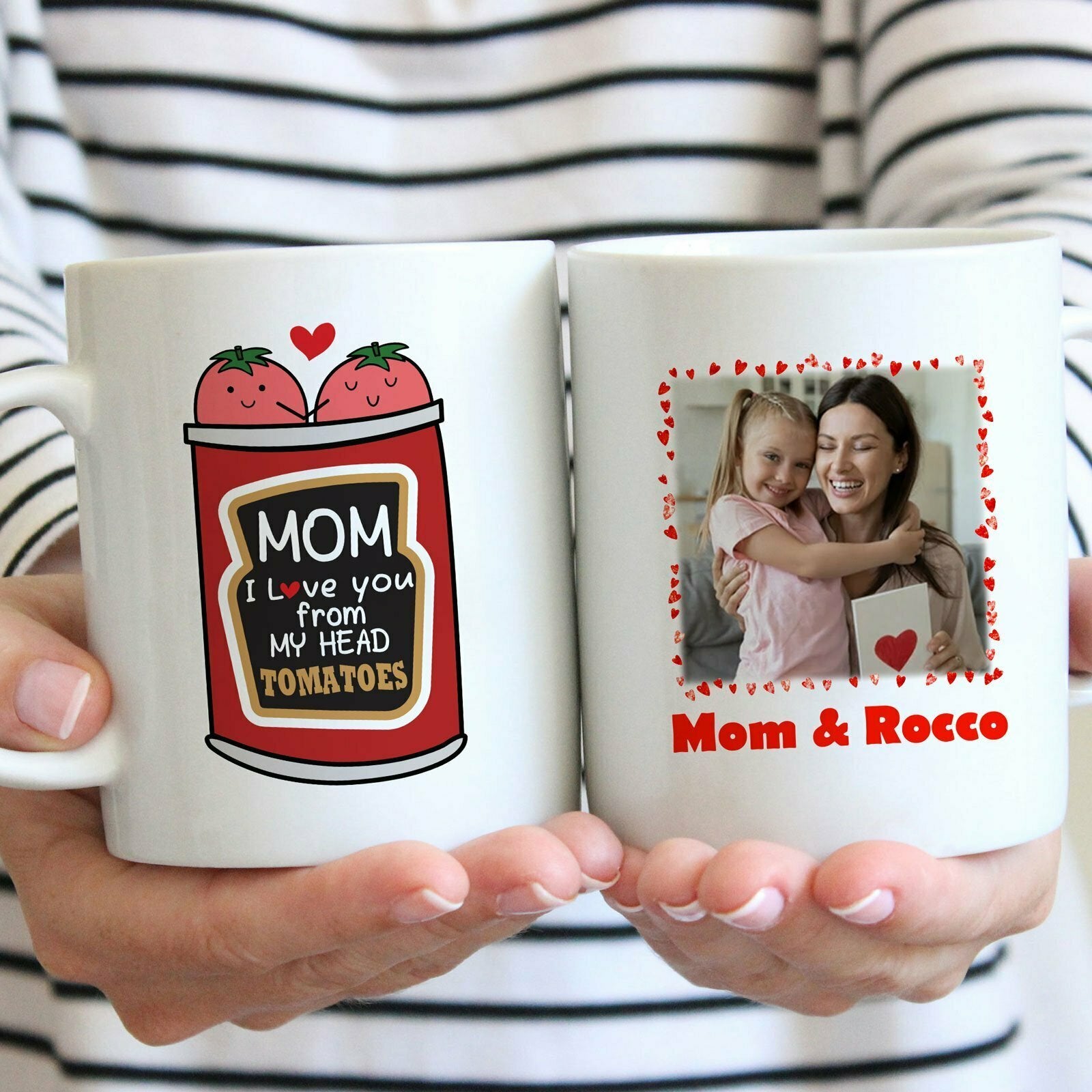 Mom And Daughter I Love You From My Head Tomatoes Personalized Mug