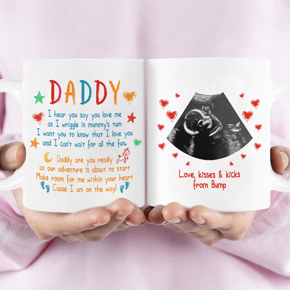 From The Bump Within Your Heart Mugs Personalized Gift For Expecting Dad