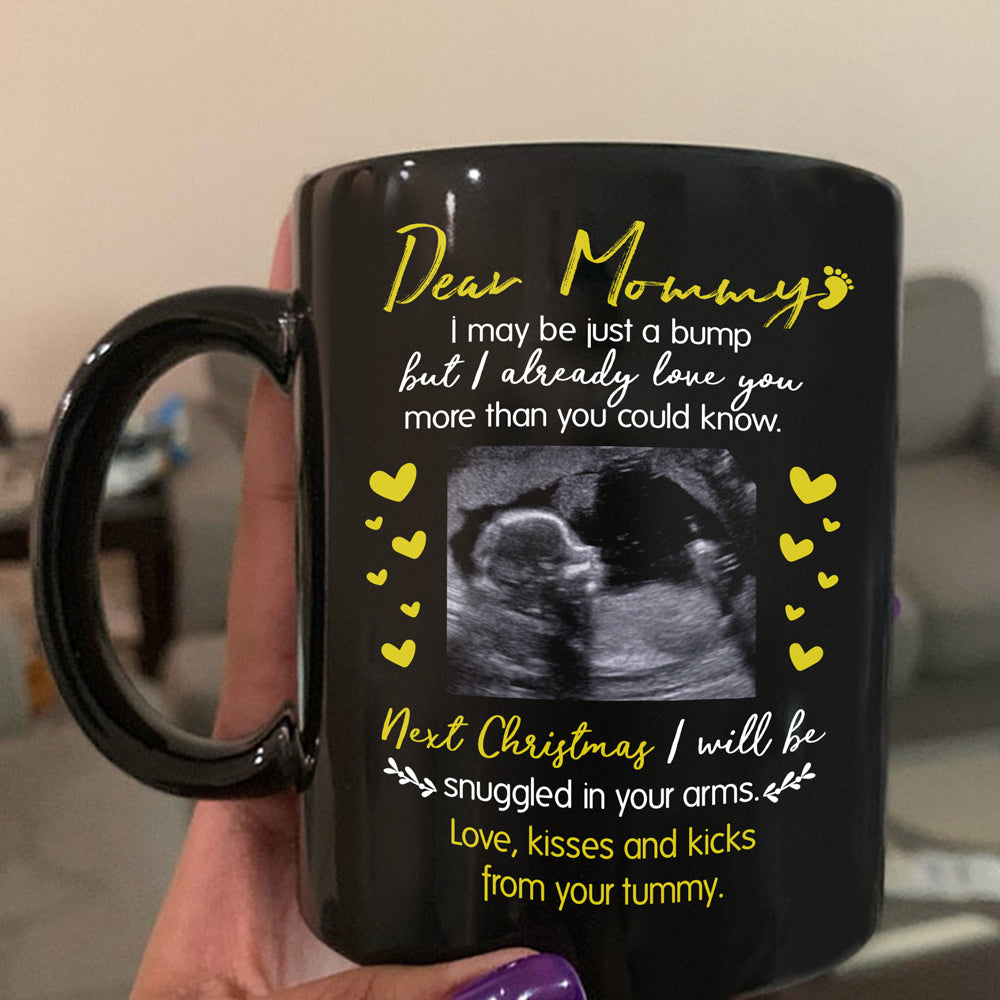 First Christmas For Mom I'll Be Snuggled Personalized Mug