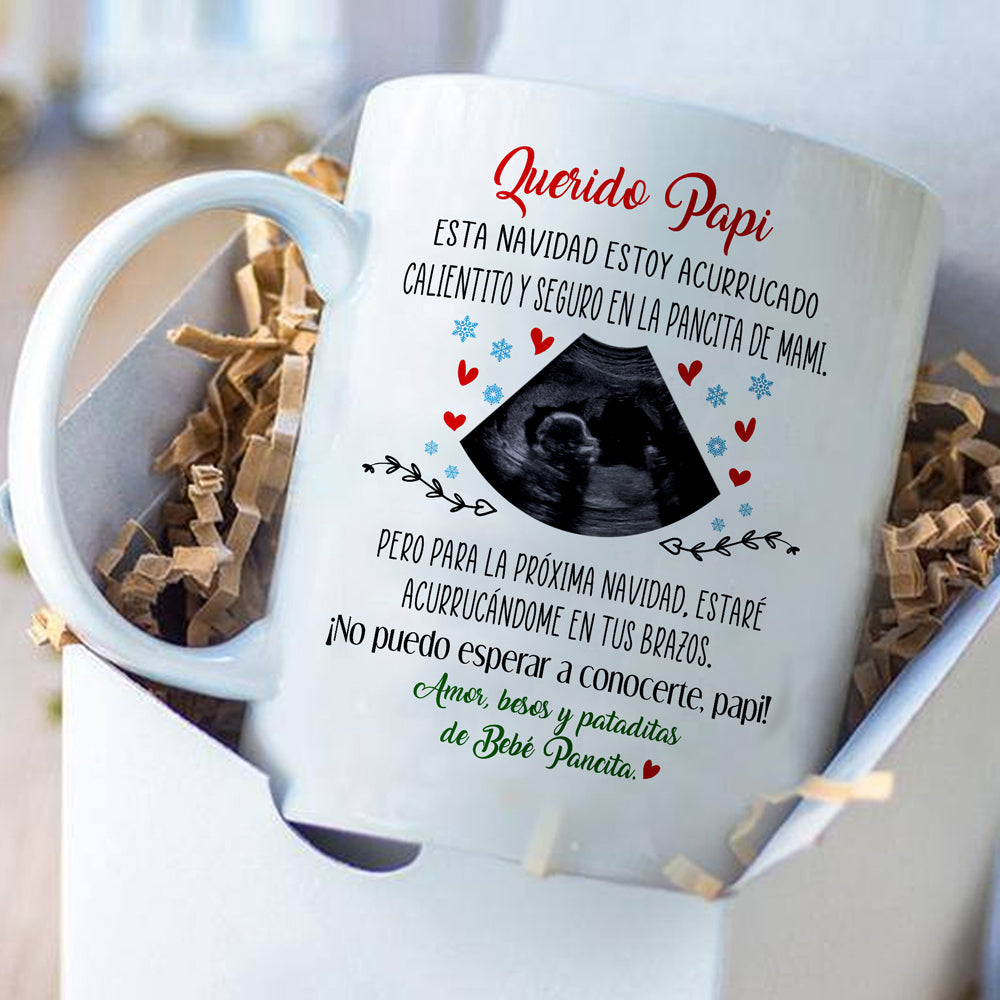 Dad Spanish Amor Besos Y Pataditas De Beb� Pancita Personalized Mug