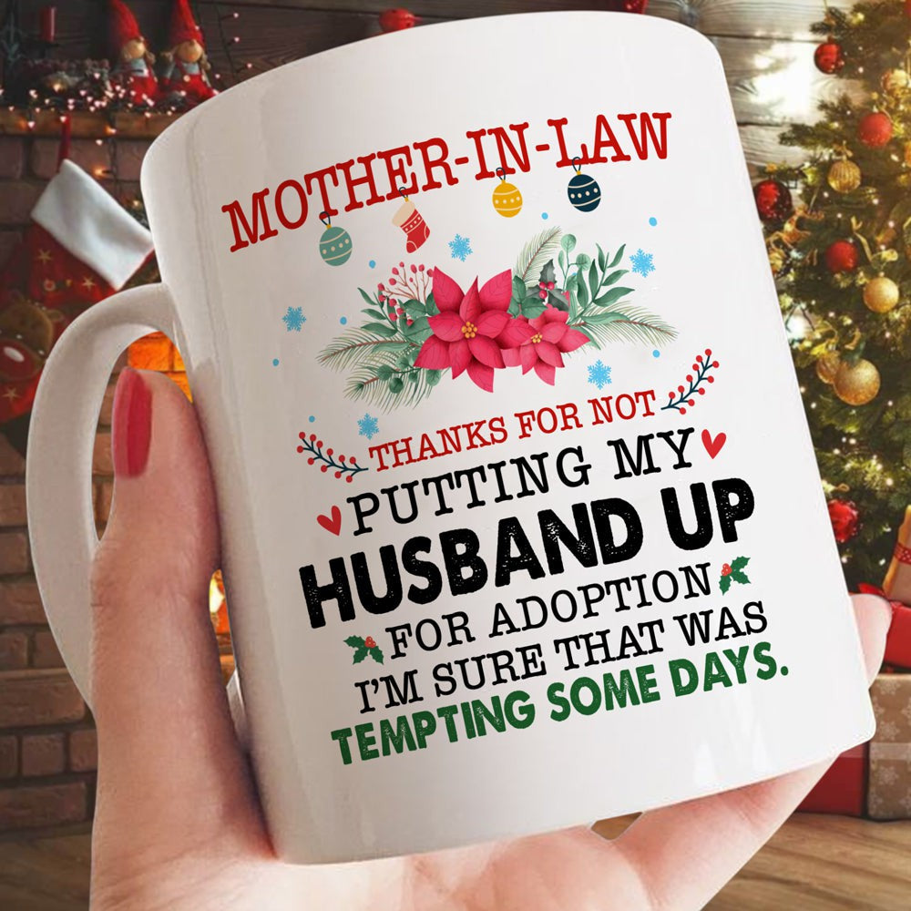 For Step Mom Christmas Gift Thanks For Not Putting My Husband Adoption