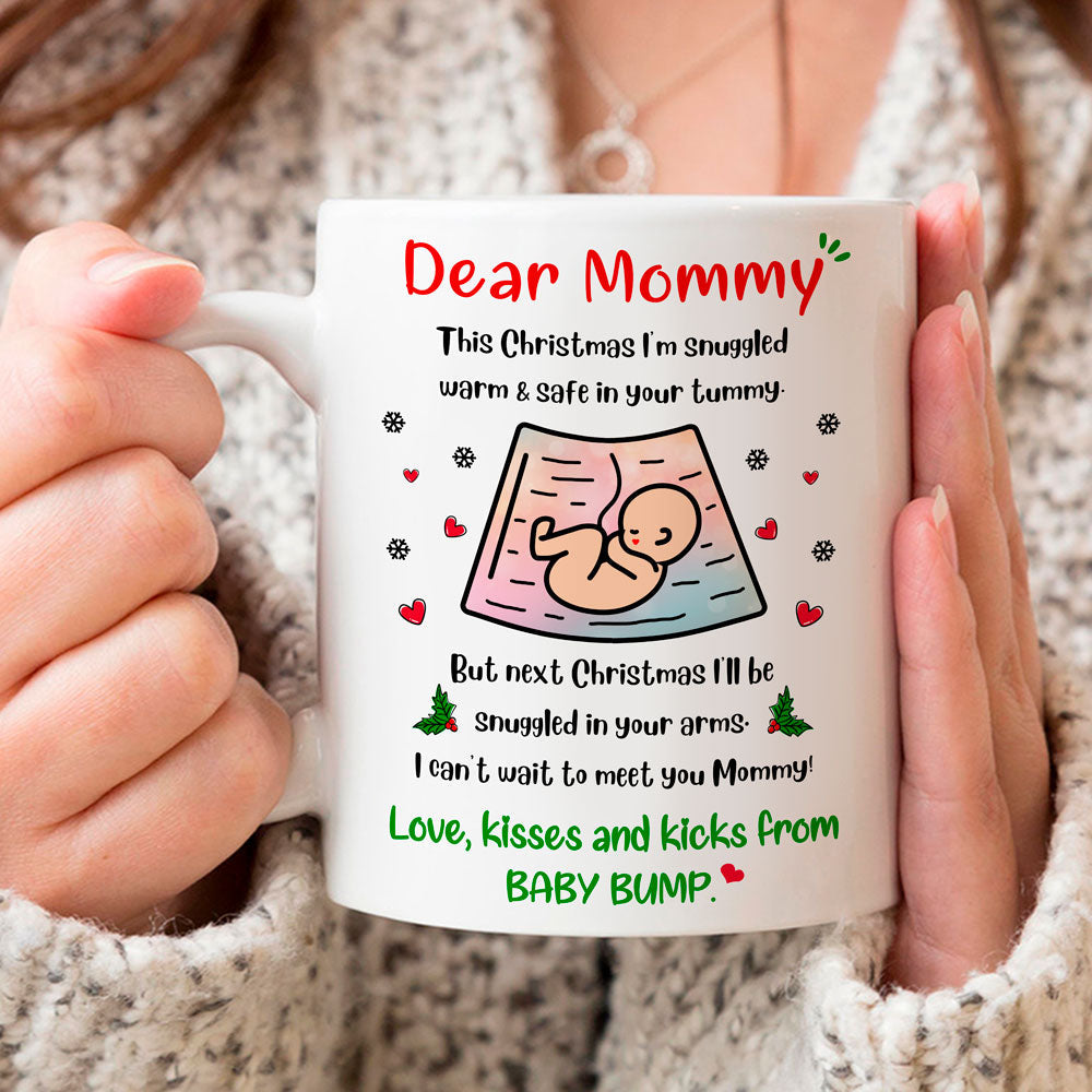 Christmas Gift For Mom To Be Can't Wait To Meet You Mug